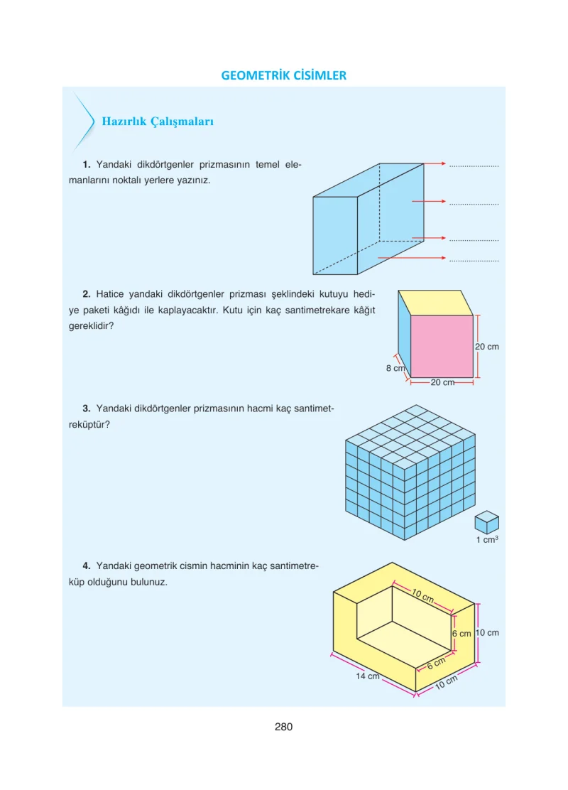 8. Sınıf Matematik Ders Kitabı Cevapları Ada Yayınları Sayfa 280