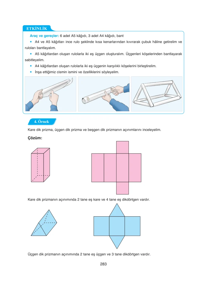 8. Sınıf Matematik Ders Kitabı Cevapları Ada Yayınları Sayfa 283
