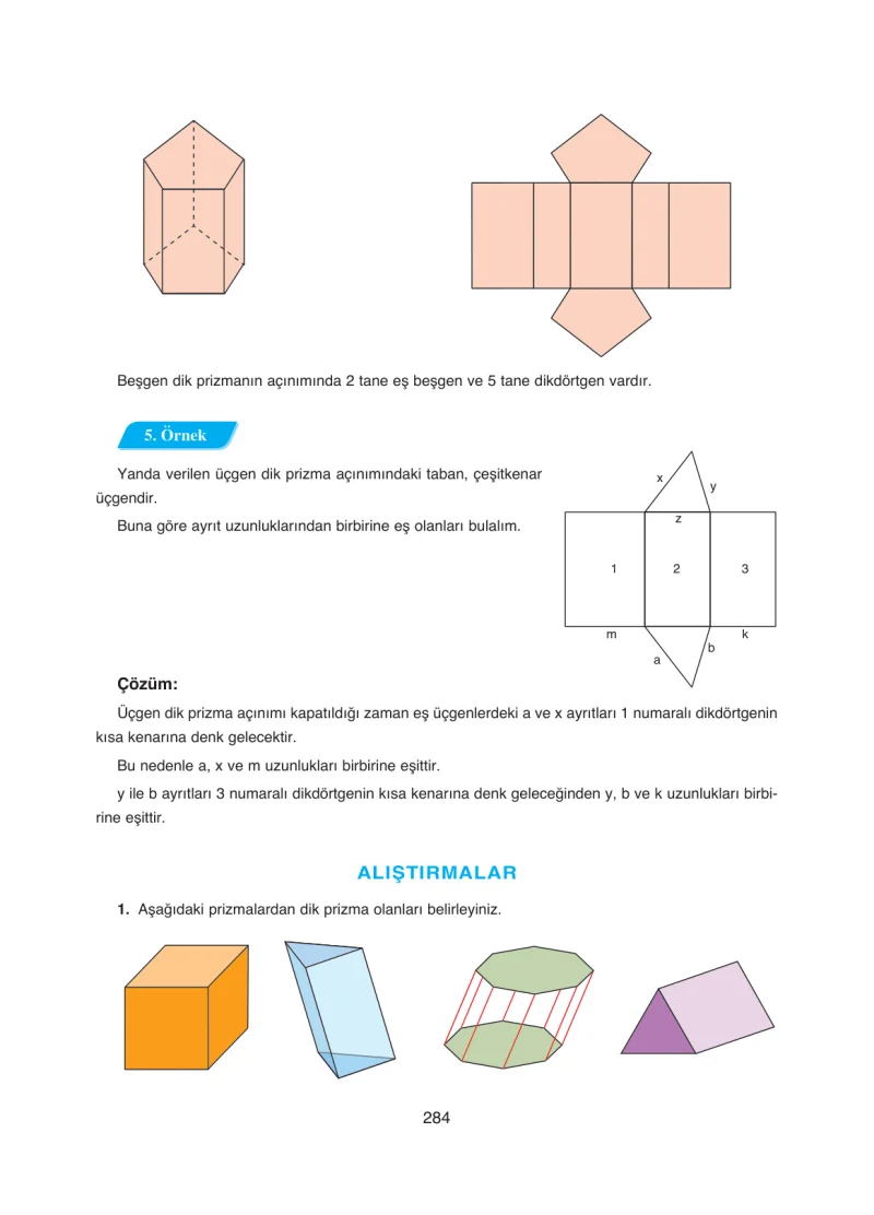 8. Sınıf Matematik Ders Kitabı Cevapları Ada Yayınları Sayfa 284