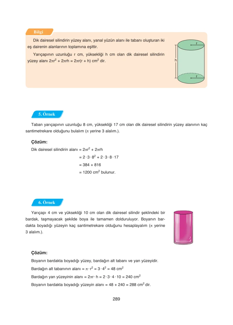 8. Sınıf Matematik Ders Kitabı Cevapları Ada Yayınları Sayfa 289