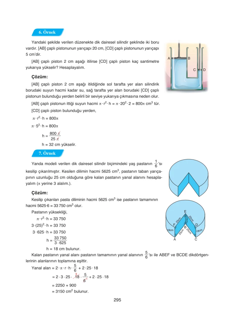 8. Sınıf Matematik Ders Kitabı Cevapları Ada Yayınları Sayfa 295