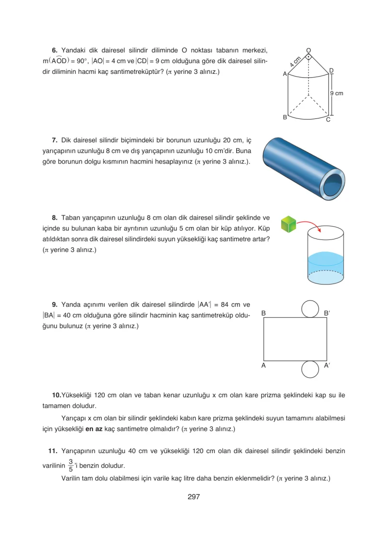8. Sınıf Matematik Ders Kitabı Cevapları Ada Yayınları Sayfa 297