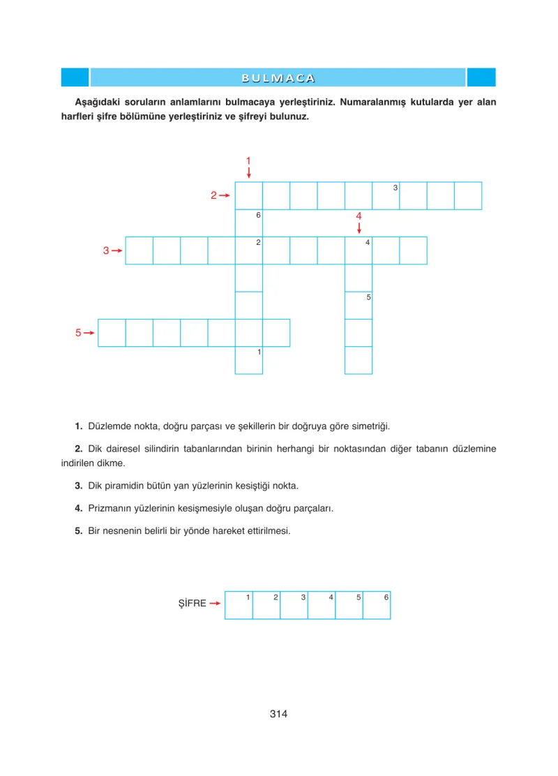 8. Sınıf Matematik Ders Kitabı Cevapları Ada Yayınları Sayfa 314