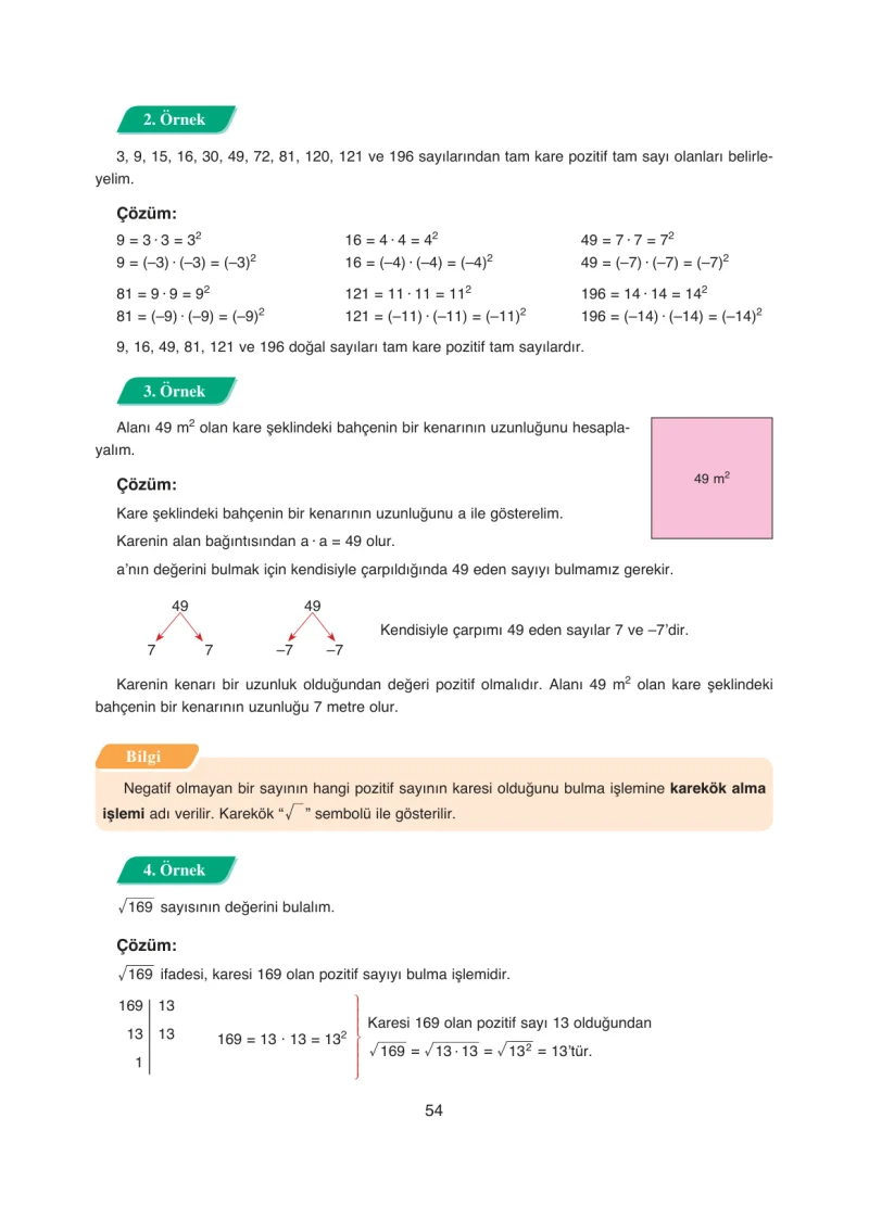 8. Sınıf Matematik Ders Kitabı Cevapları Ada Yayınları Sayfa 54