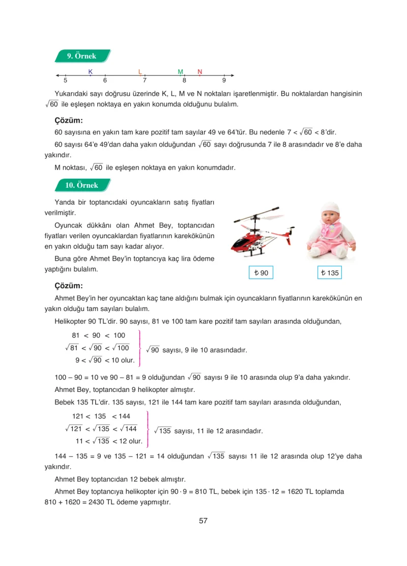 8. Sınıf Matematik Ders Kitabı Cevapları Ada Yayınları Sayfa 57