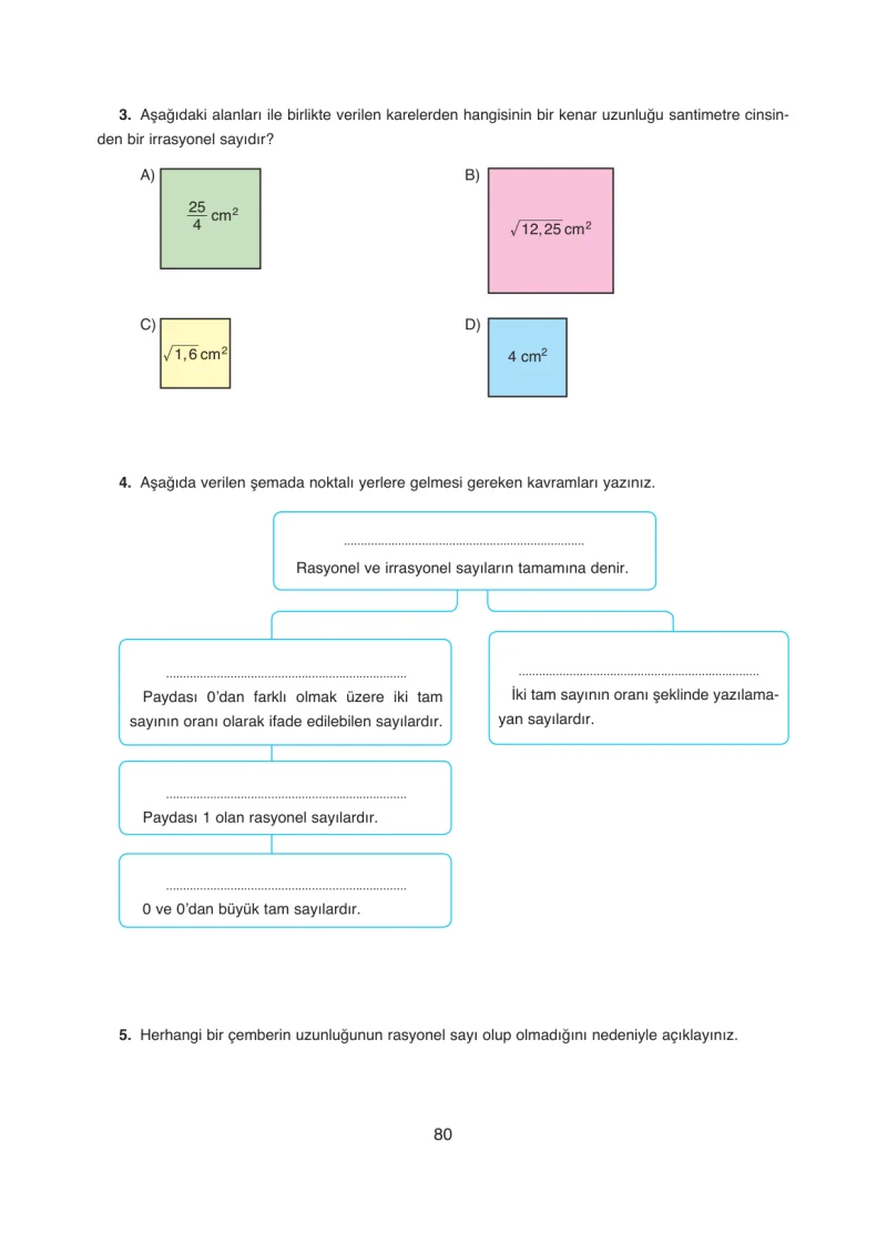 8. Sınıf Matematik Ders Kitabı Cevapları Ada Yayınları Sayfa 80