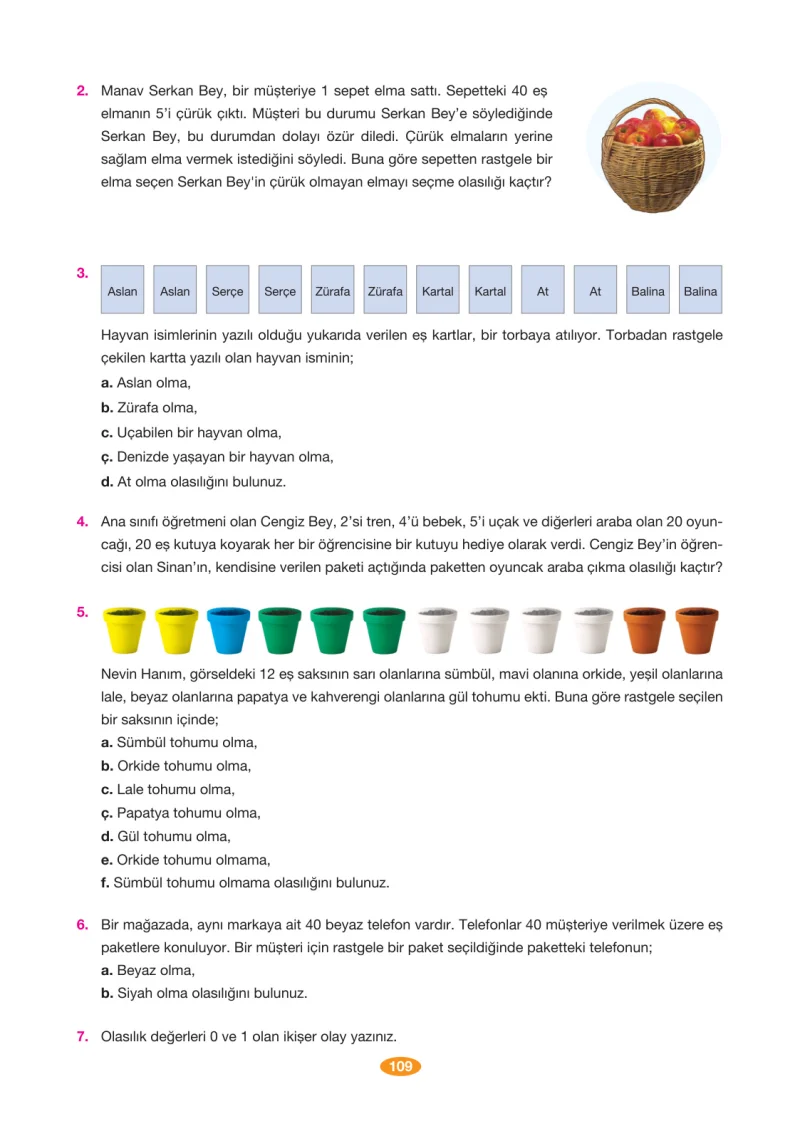 8. Sınıf Matematik Ders Kitabı Cevapları Berkay Yayınları Sayfa 109