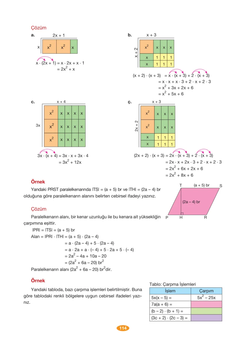 8. Sınıf Matematik Ders Kitabı Cevapları Berkay Yayınları Sayfa 114