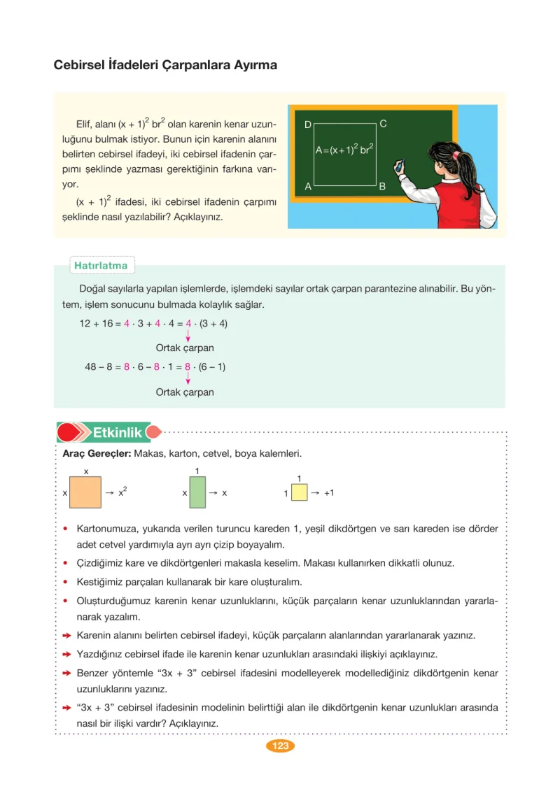 8. Sınıf Matematik Ders Kitabı Cevapları Berkay Yayınları Sayfa 123