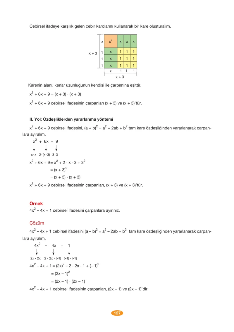 8. Sınıf Matematik Ders Kitabı Cevapları Berkay Yayınları Sayfa 127