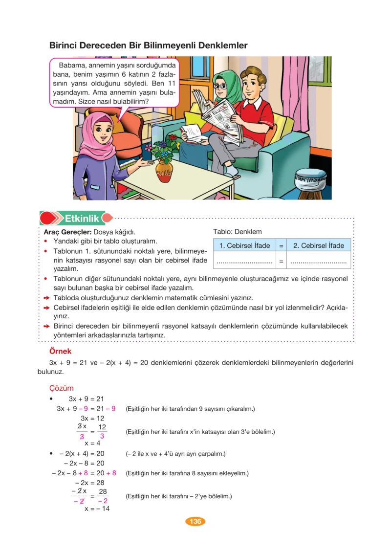 8. Sınıf Matematik Ders Kitabı Cevapları Berkay Yayınları Sayfa 136