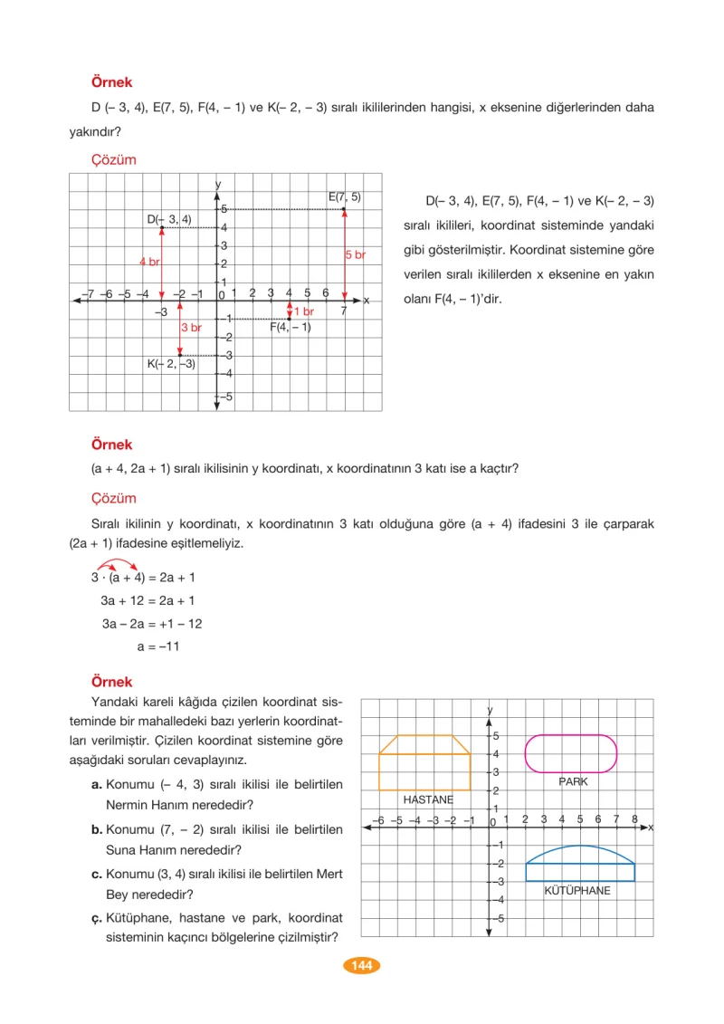 8. Sınıf Matematik Ders Kitabı Cevapları Berkay Yayınları Sayfa 144