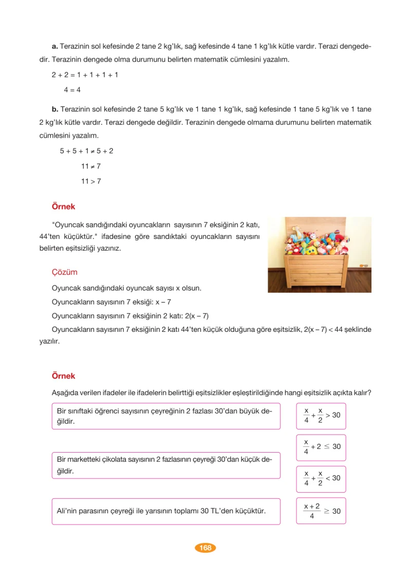 8. Sınıf Matematik Ders Kitabı Cevapları Berkay Yayınları Sayfa 168