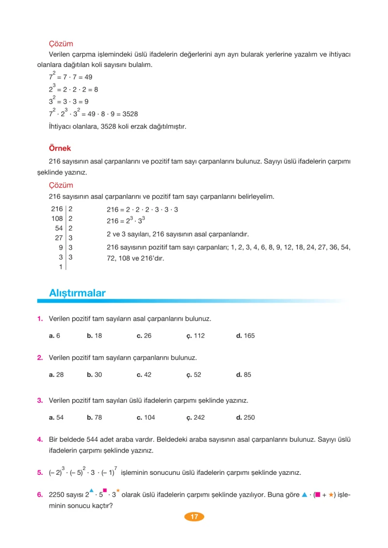8. Sınıf Matematik Ders Kitabı Cevapları Berkay Yayınları Sayfa 17