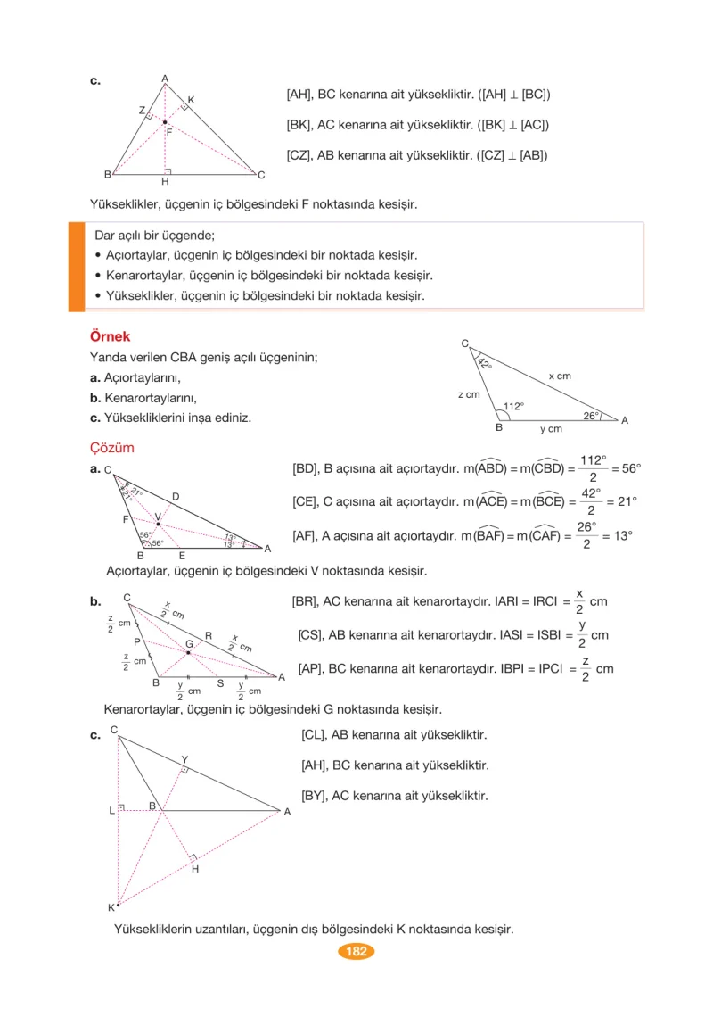 8. Sınıf Matematik Ders Kitabı Cevapları Berkay Yayınları Sayfa 182