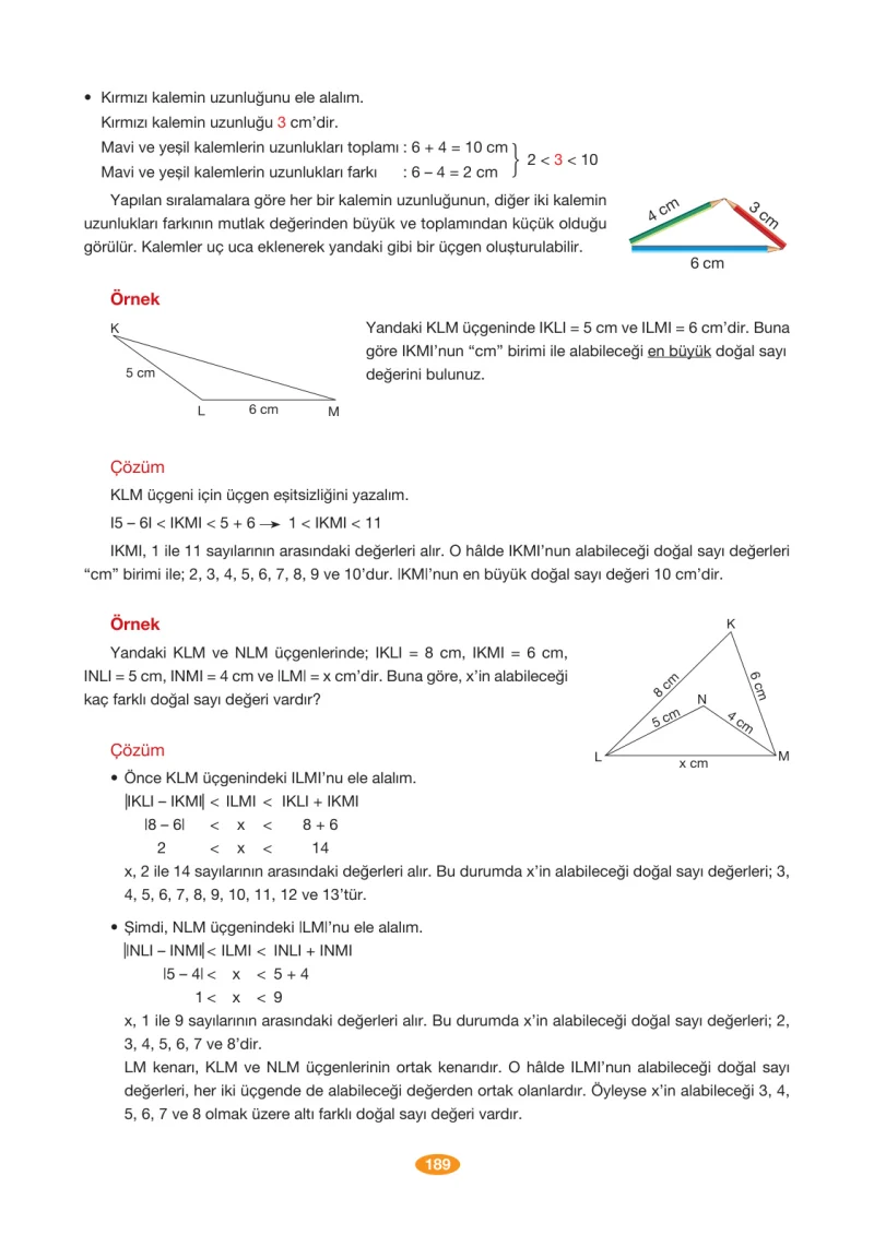 8. Sınıf Matematik Ders Kitabı Cevapları Berkay Yayınları Sayfa 189