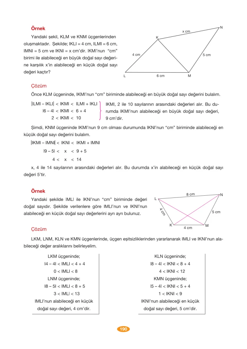 8. Sınıf Matematik Ders Kitabı Cevapları Berkay Yayınları Sayfa 190