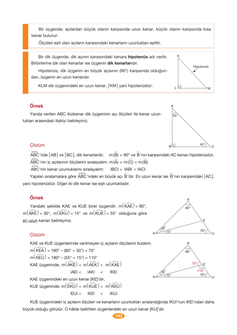 8. Sınıf Matematik Ders Kitabı Cevapları Berkay Yayınları Sayfa 193