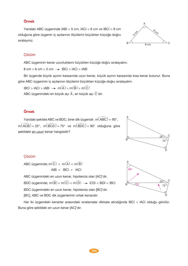 8. Sınıf Matematik Ders Kitabı Cevapları Berkay Yayınları Sayfa 194