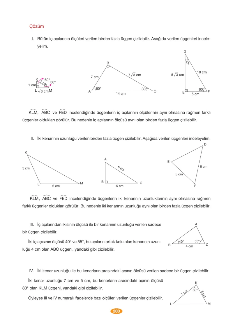 8. Sınıf Matematik Ders Kitabı Cevapları Berkay Yayınları Sayfa 200