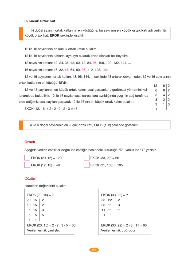 8. Sınıf Matematik Ders Kitabı Cevapları Berkay Yayınları Sayfa 21