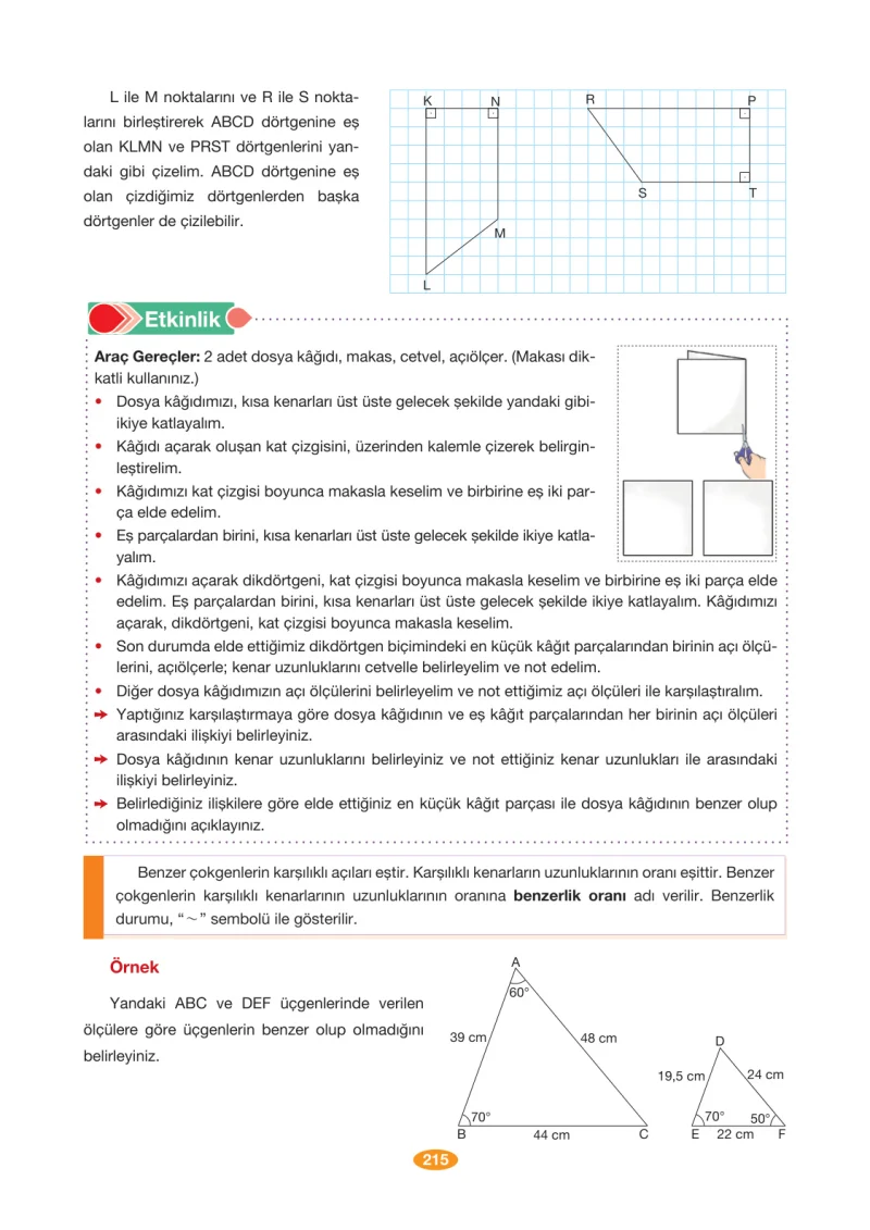 8. Sınıf Matematik Ders Kitabı Cevapları Berkay Yayınları Sayfa 215