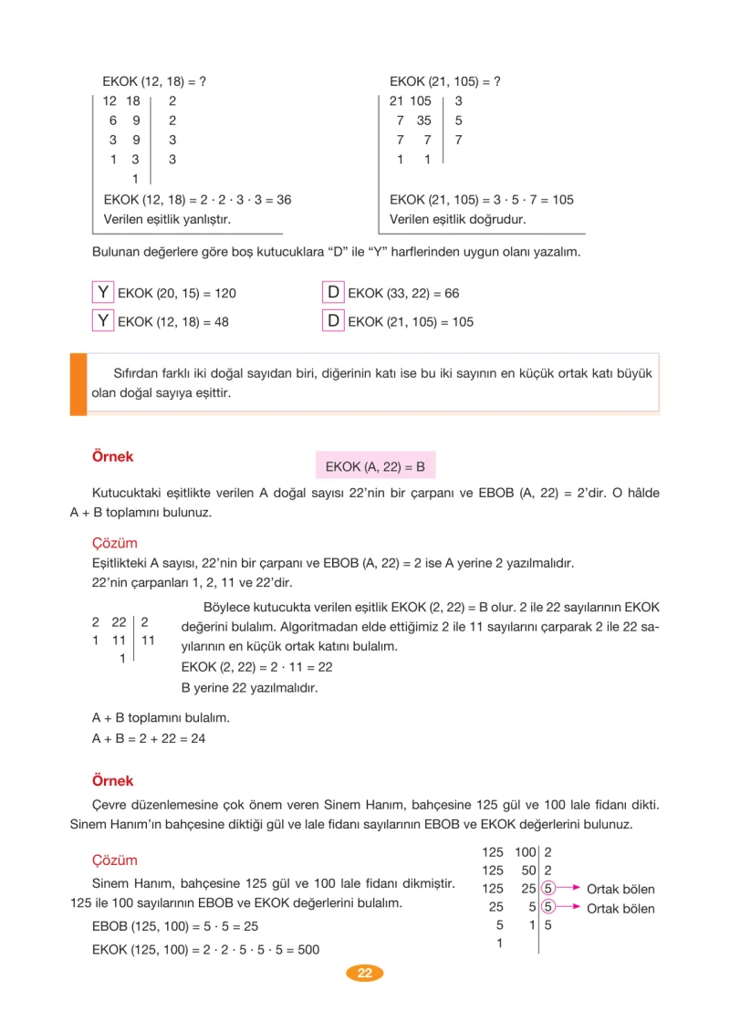 8. Sınıf Matematik Ders Kitabı Cevapları Berkay Yayınları Sayfa 22