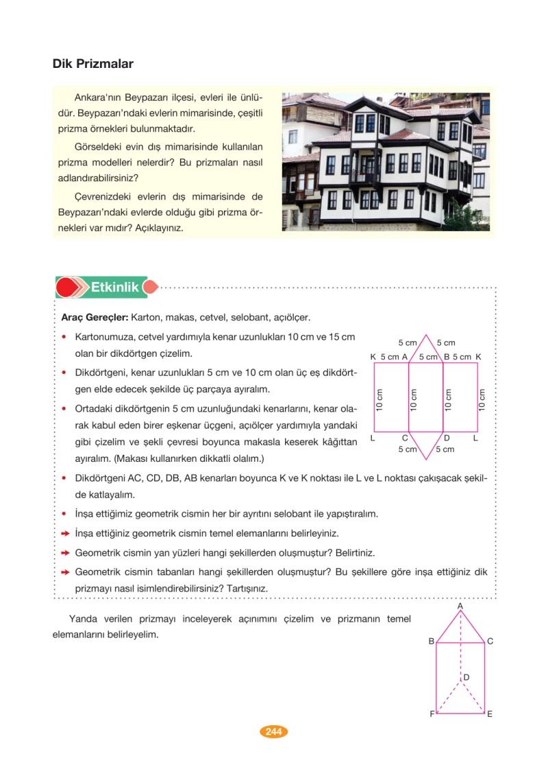8. Sınıf Matematik Ders Kitabı Cevapları Berkay Yayınları Sayfa 244