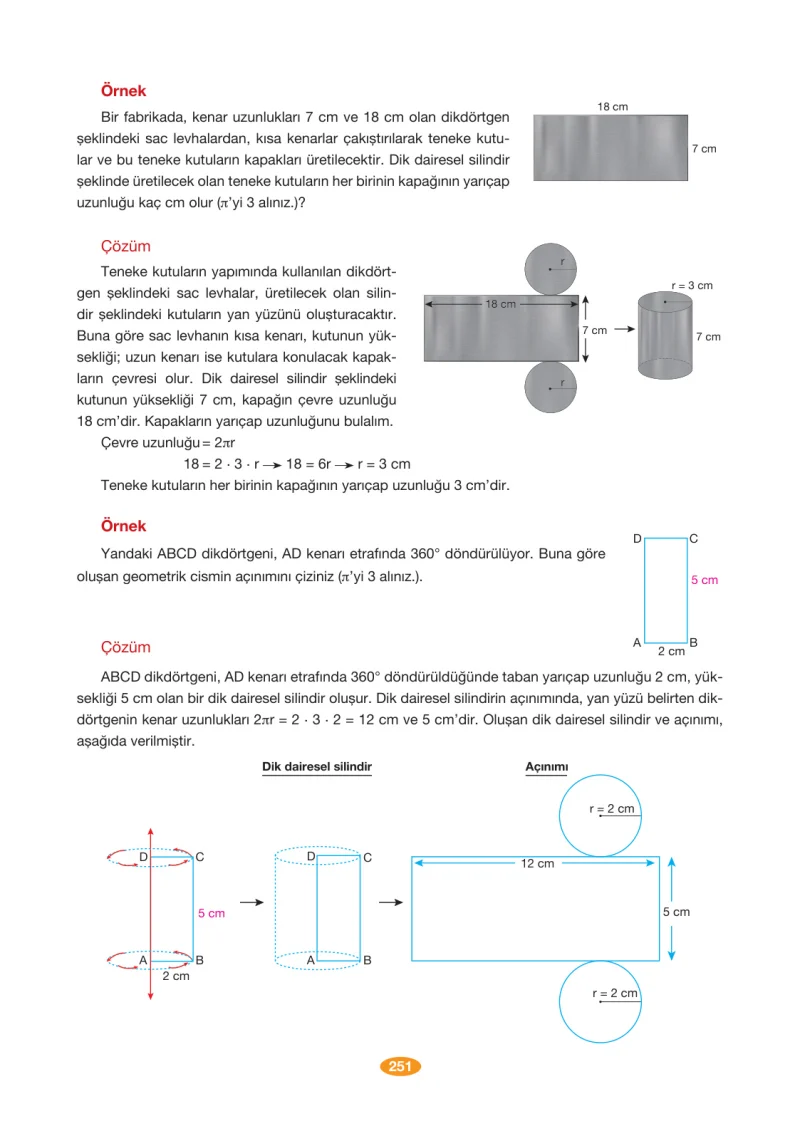 8. Sınıf Matematik Ders Kitabı Cevapları Berkay Yayınları Sayfa 251