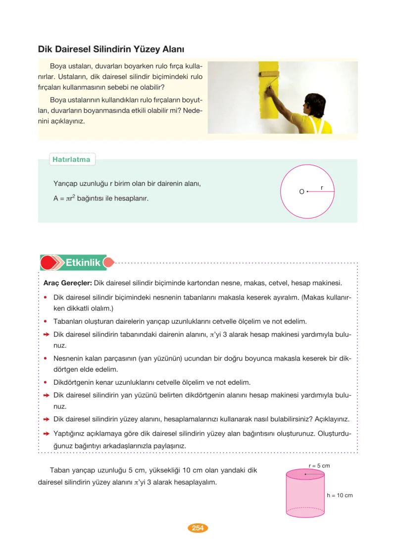 8. Sınıf Matematik Ders Kitabı Cevapları Berkay Yayınları Sayfa 254