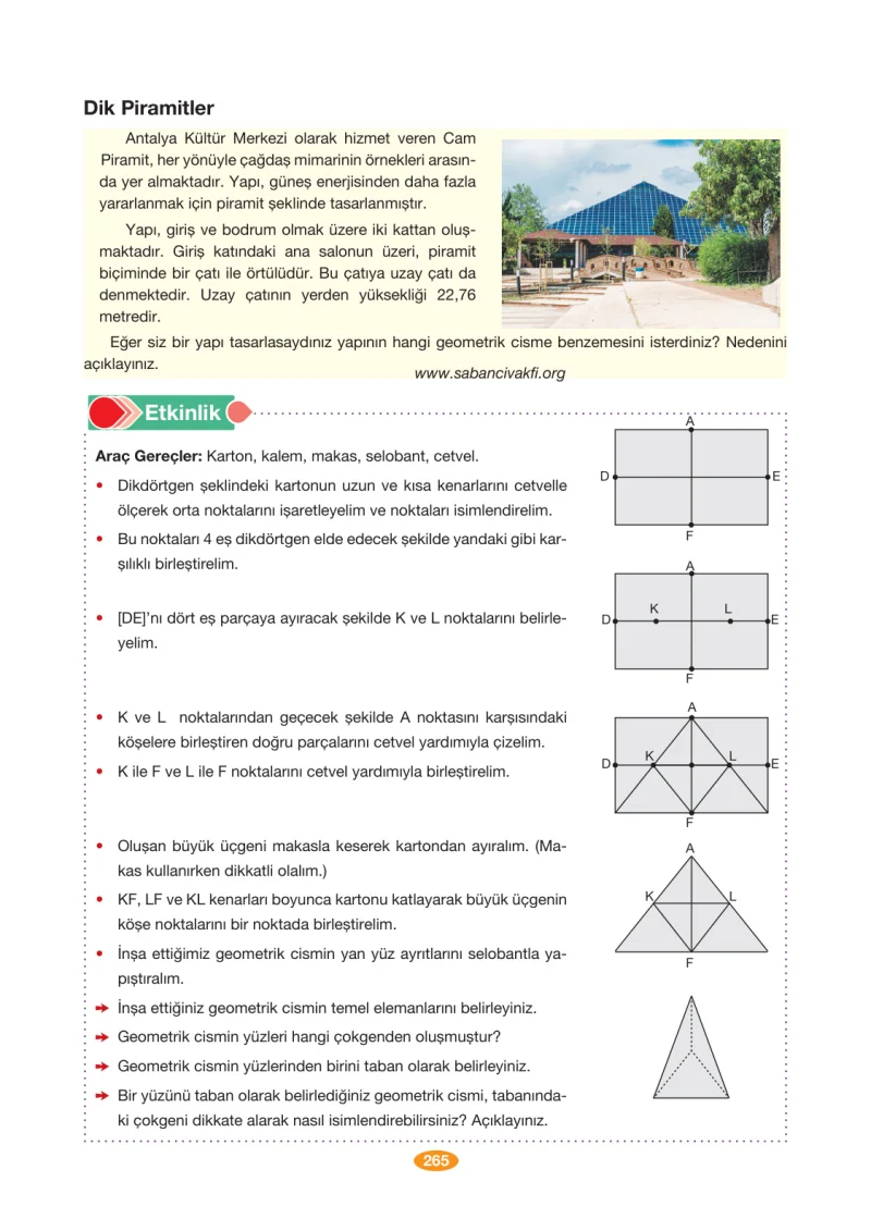 8. Sınıf Matematik Ders Kitabı Cevapları Berkay Yayınları Sayfa 265