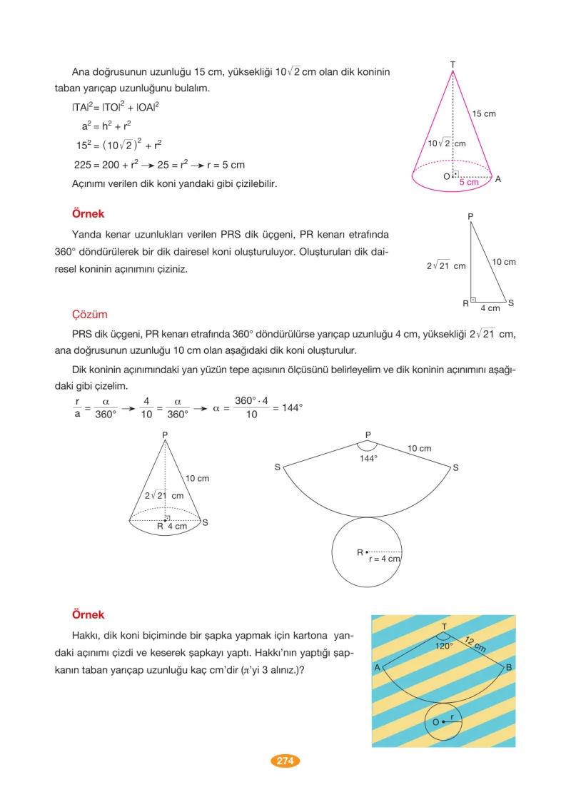 8. Sınıf Matematik Ders Kitabı Cevapları Berkay Yayınları Sayfa 274