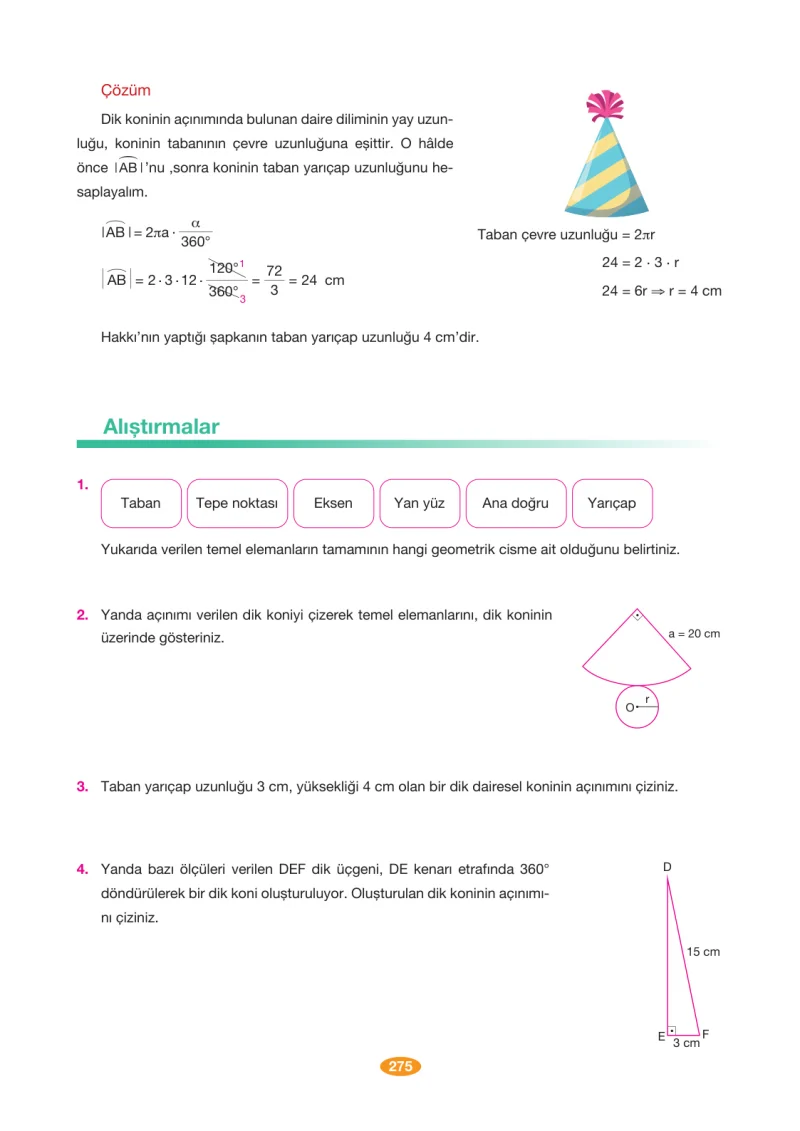 8. Sınıf Matematik Ders Kitabı Cevapları Berkay Yayınları Sayfa 275