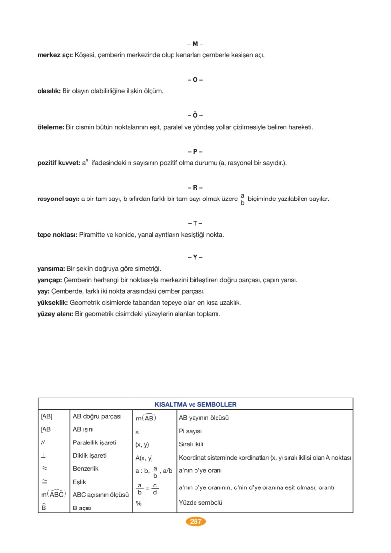8. Sınıf Matematik Ders Kitabı Cevapları Berkay Yayınları Sayfa 287