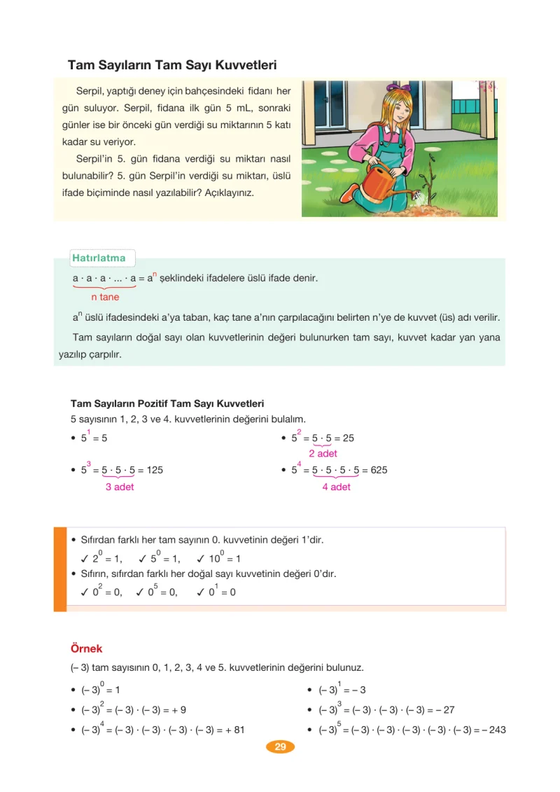 8. Sınıf Matematik Ders Kitabı Cevapları Berkay Yayınları Sayfa 29