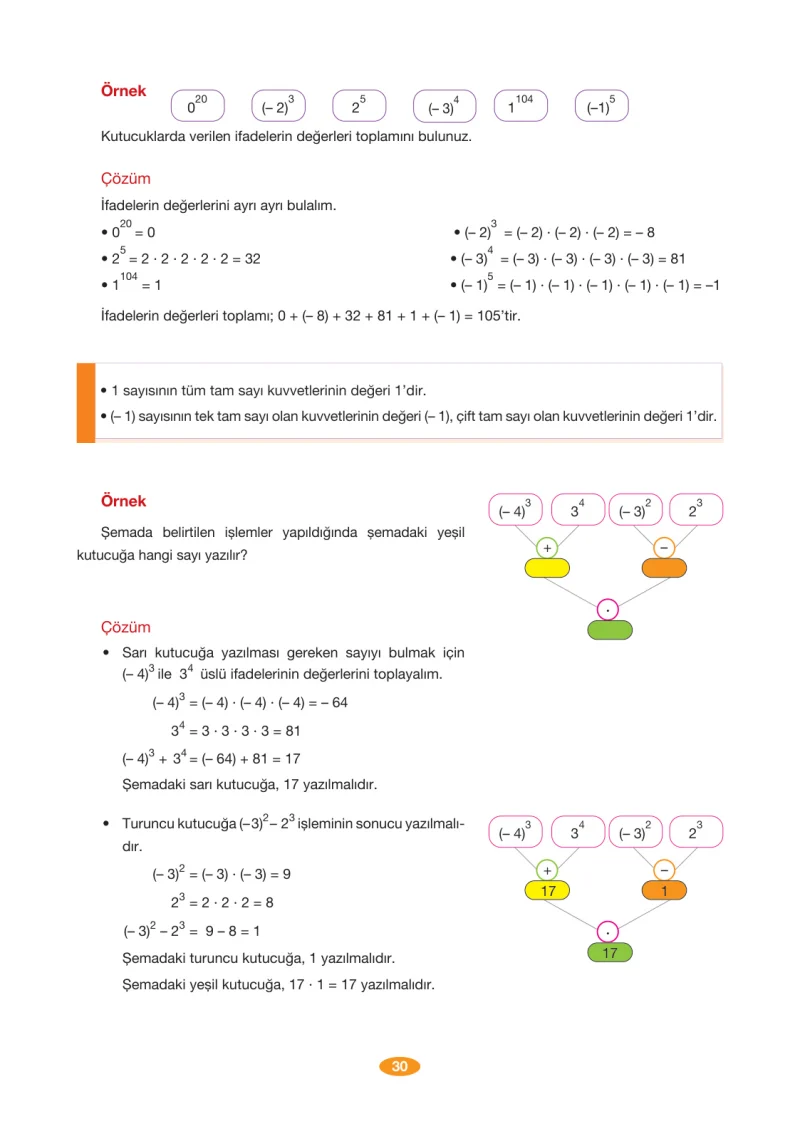 8. Sınıf Matematik Ders Kitabı Cevapları Berkay Yayınları Sayfa 30