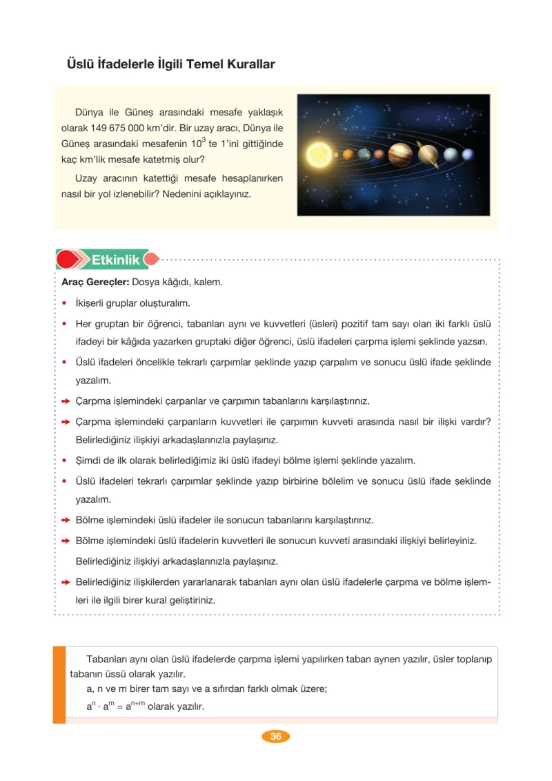 8. Sınıf Matematik Ders Kitabı Cevapları Berkay Yayınları Sayfa 36