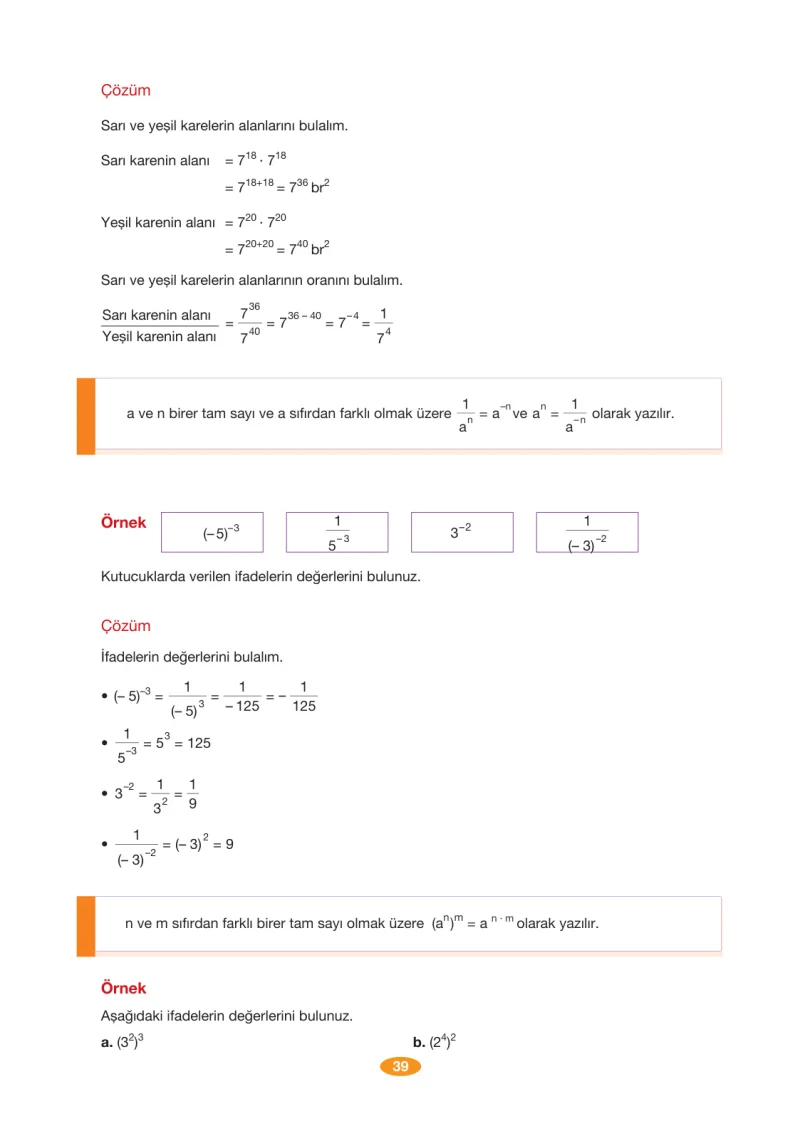 8. Sınıf Matematik Ders Kitabı Cevapları Berkay Yayınları Sayfa 39