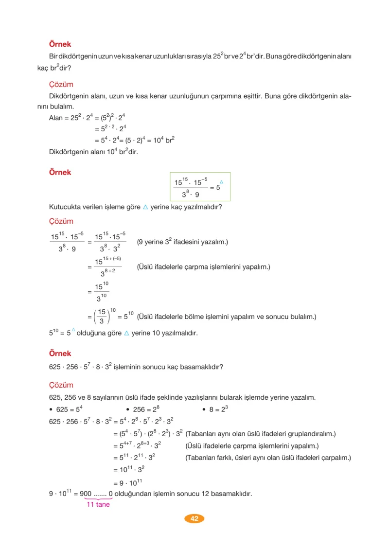 8. Sınıf Matematik Ders Kitabı Cevapları Berkay Yayınları Sayfa 42