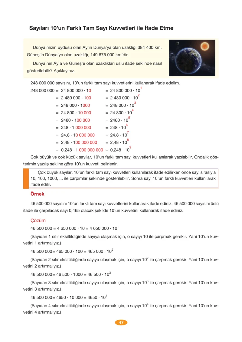 8. Sınıf Matematik Ders Kitabı Cevapları Berkay Yayınları Sayfa 47