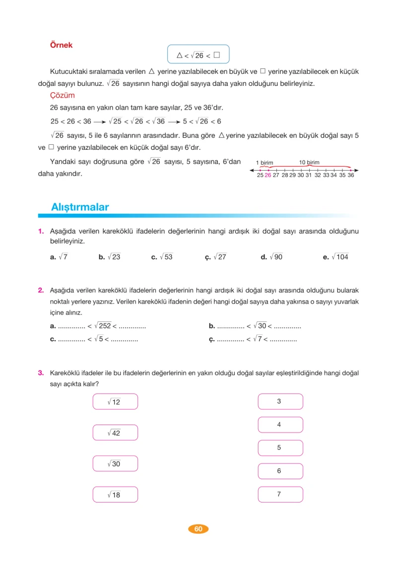 8. Sınıf Matematik Ders Kitabı Cevapları Berkay Yayınları Sayfa 60