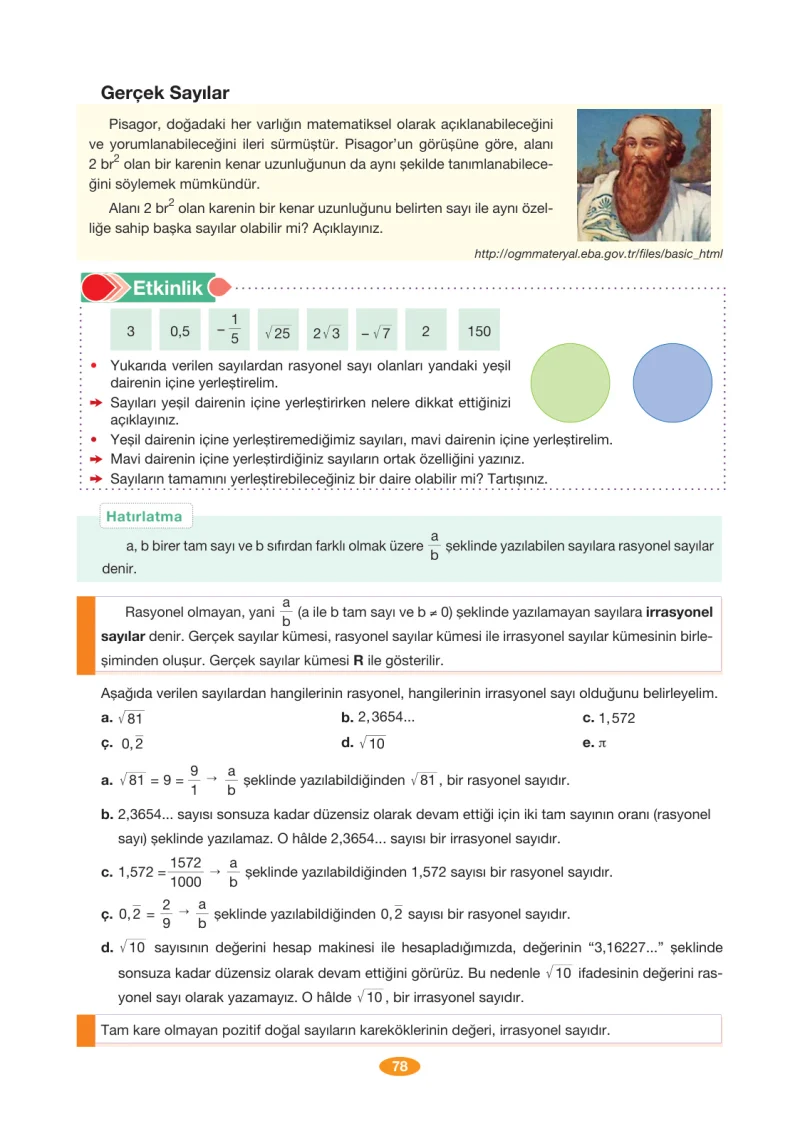 8. Sınıf Matematik Ders Kitabı Cevapları Berkay Yayınları Sayfa 78