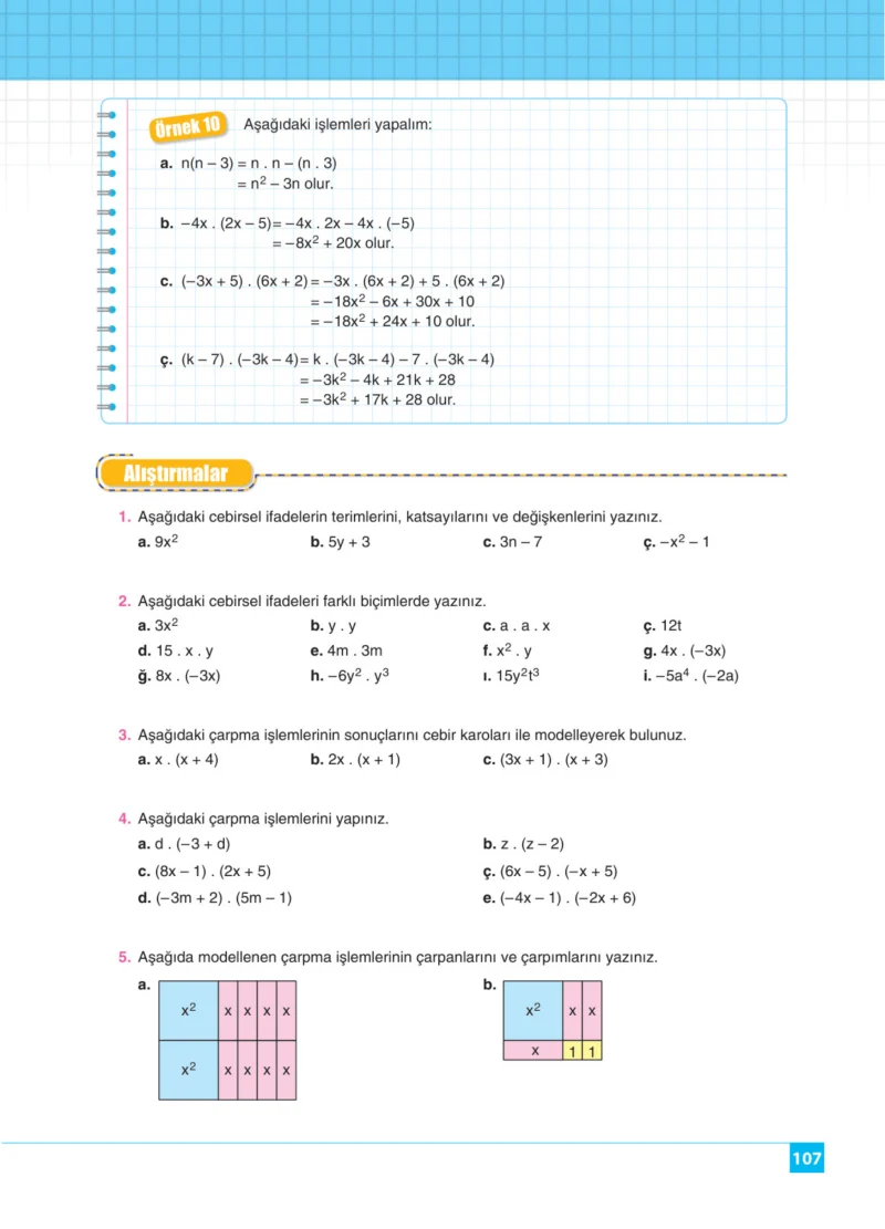8. Sınıf Matematik Ders Kitabı Cevapları Koza Yayınları Sayfa 107