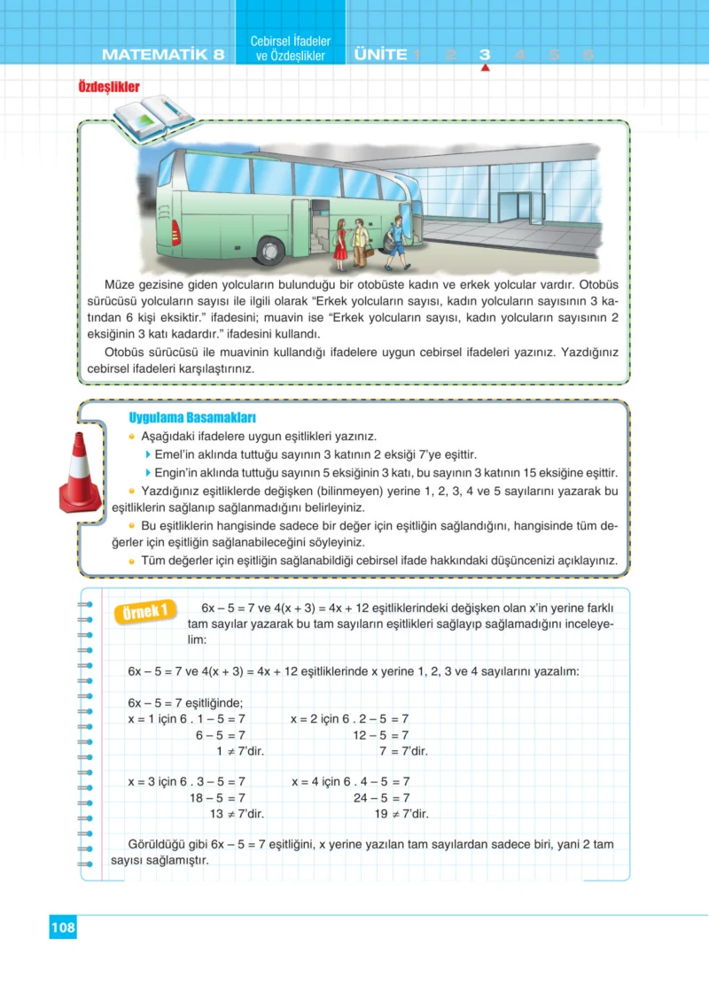 8. Sınıf Matematik Ders Kitabı Cevapları Koza Yayınları Sayfa 108