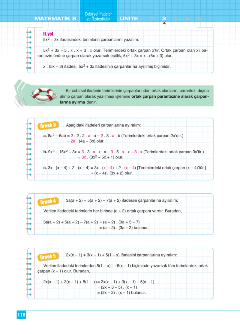 8. Sınıf Matematik Ders Kitabı Cevapları Koza Yayınları Sayfa 118