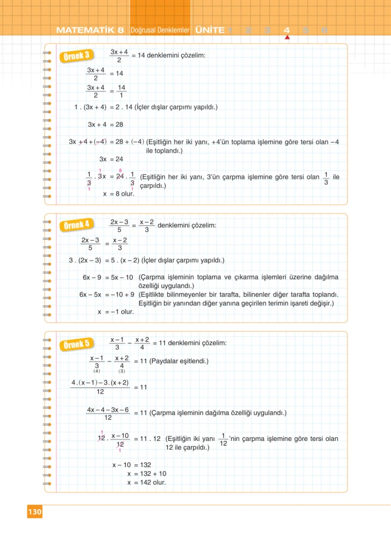 8. Sınıf Matematik Ders Kitabı Cevapları Koza Yayınları Sayfa 130