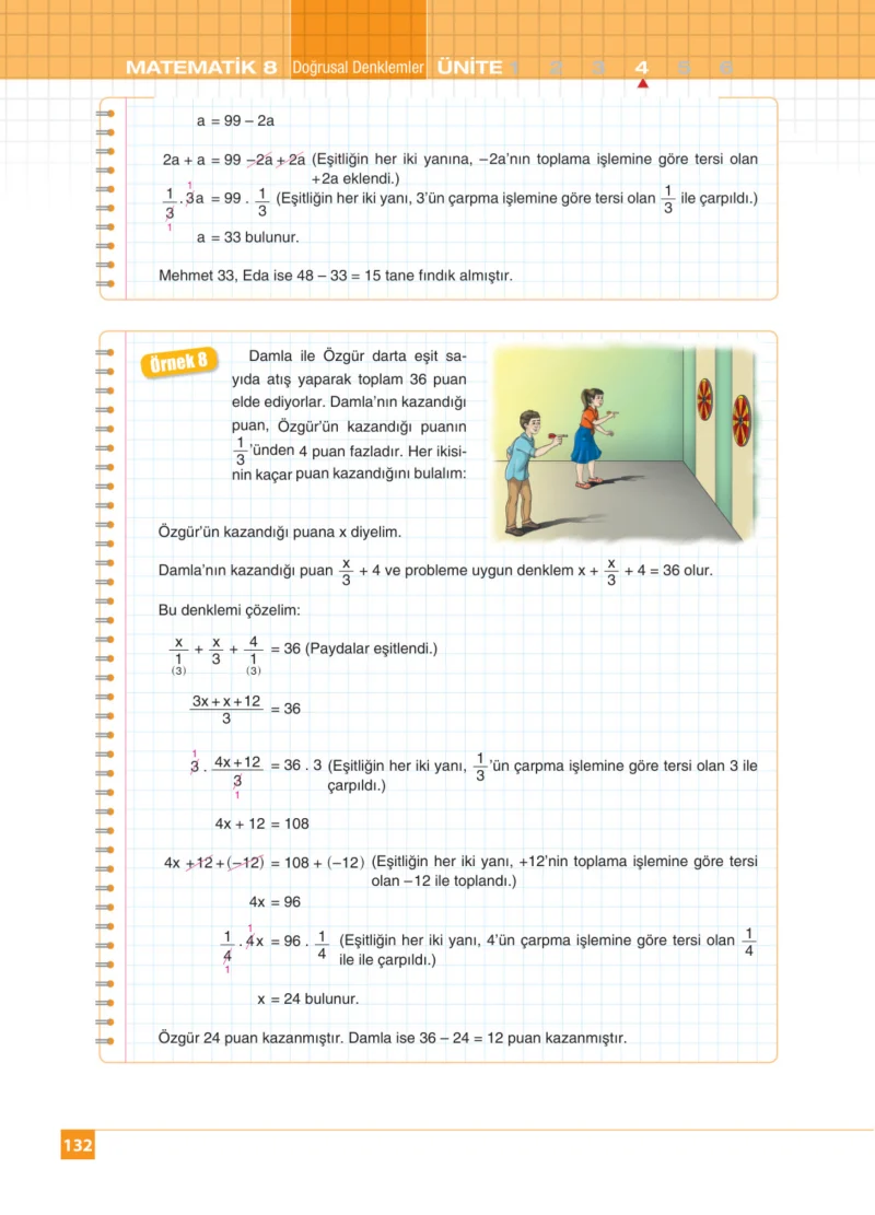 8. Sınıf Matematik Ders Kitabı Cevapları Koza Yayınları Sayfa 132