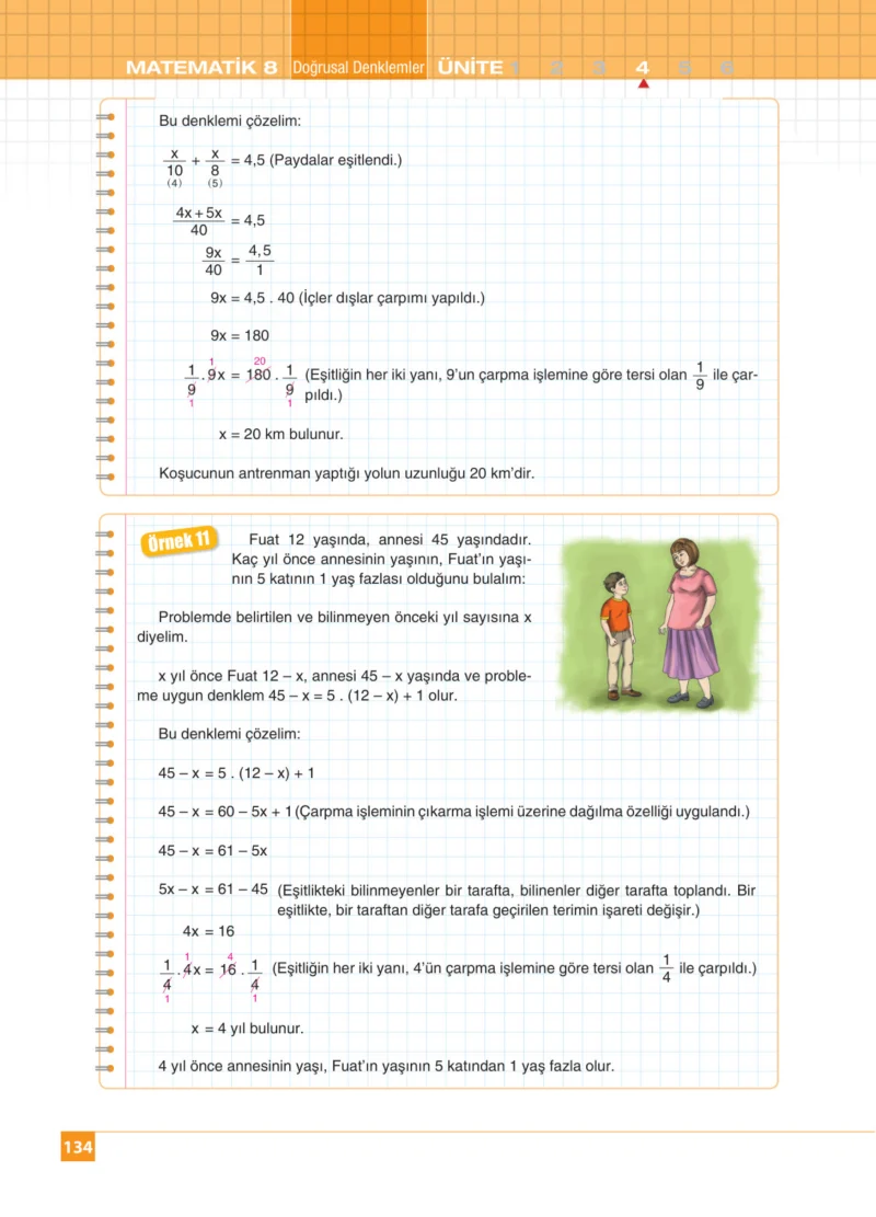 8. Sınıf Matematik Ders Kitabı Cevapları Koza Yayınları Sayfa 134