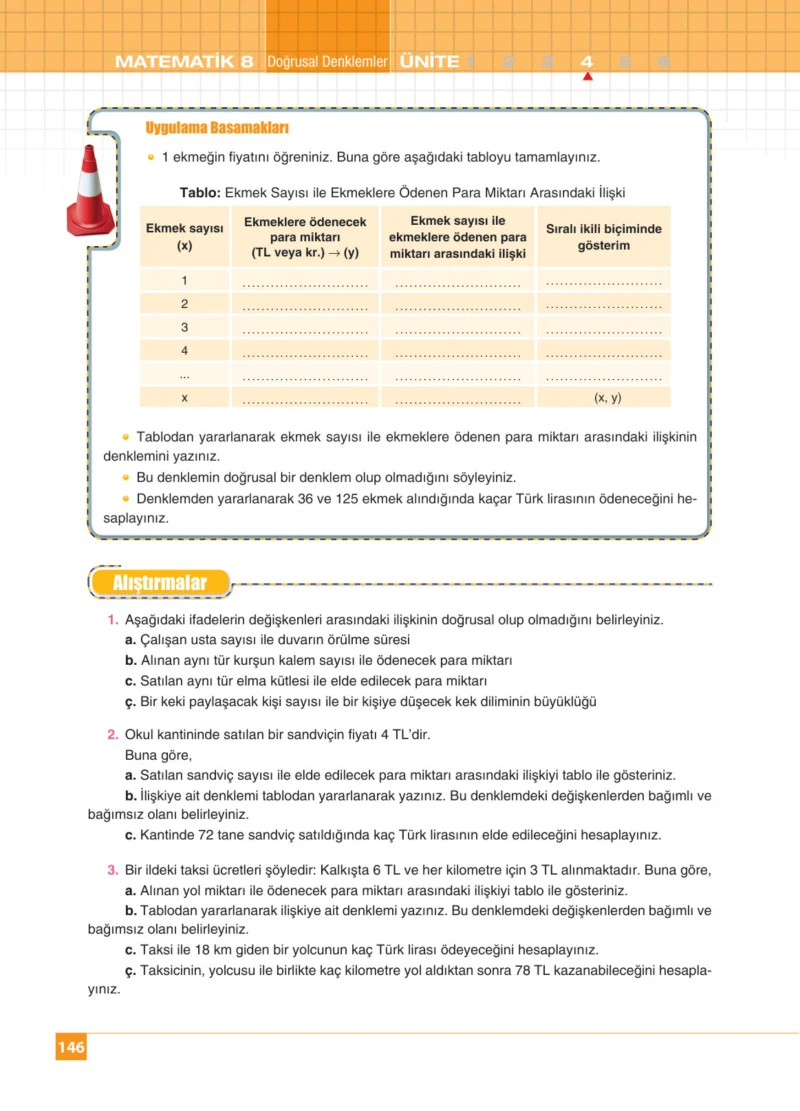 8. Sınıf Matematik Ders Kitabı Cevapları Koza Yayınları Sayfa 146