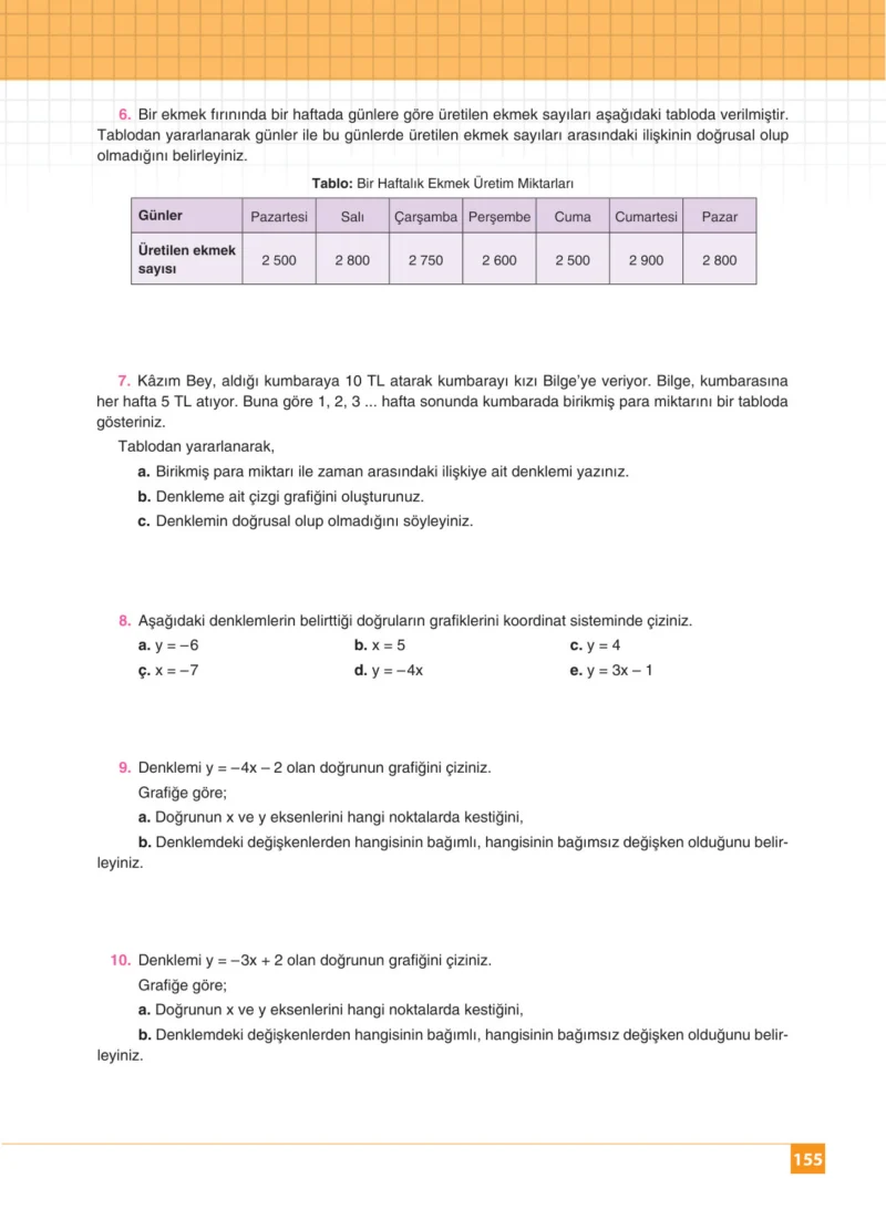 8. Sınıf Matematik Ders Kitabı Cevapları Koza Yayınları Sayfa 155